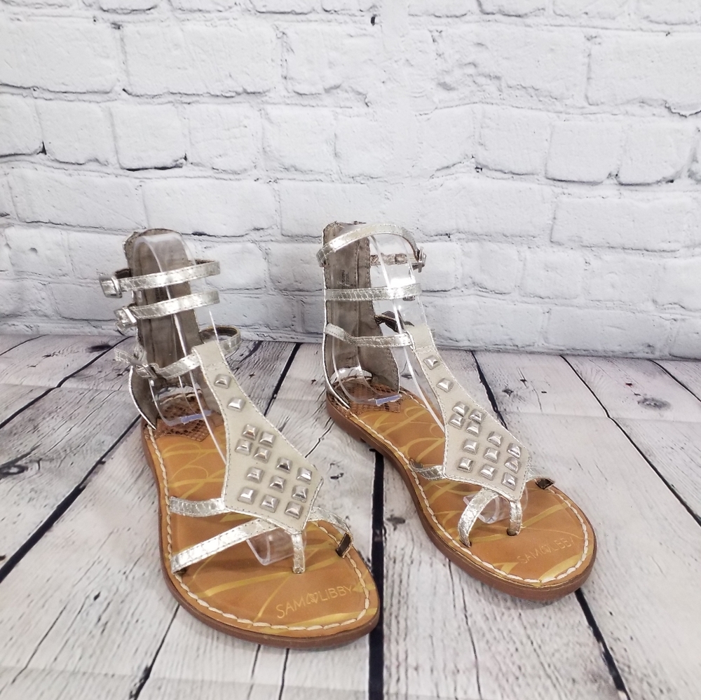 SAM &LIBBY  SILVER GLADIATOR SANDALS